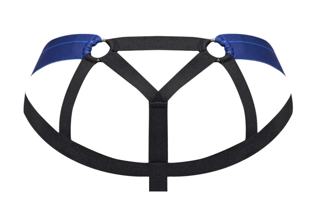 Male Power Sexagon Strappy Ring Jock Royal Blue
