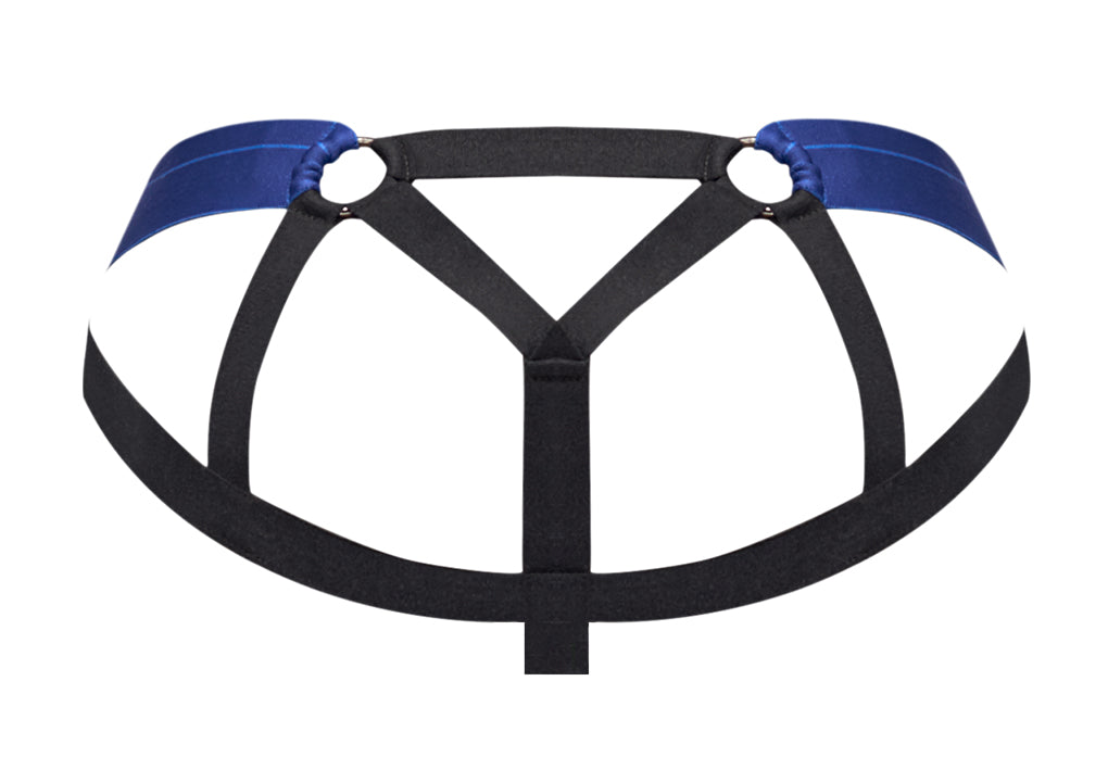 Male Power Sexagon Strappy Ring Jock Royal Blue