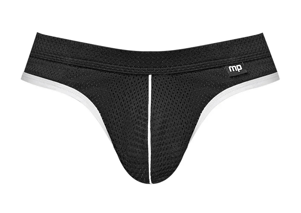 Male Power Sport Mesh Sport Jock Black