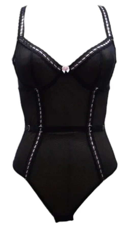 Escante Ribbon Woven Teddy Black Baby Pink