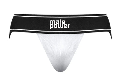 Male Power Modal Rib Jock White