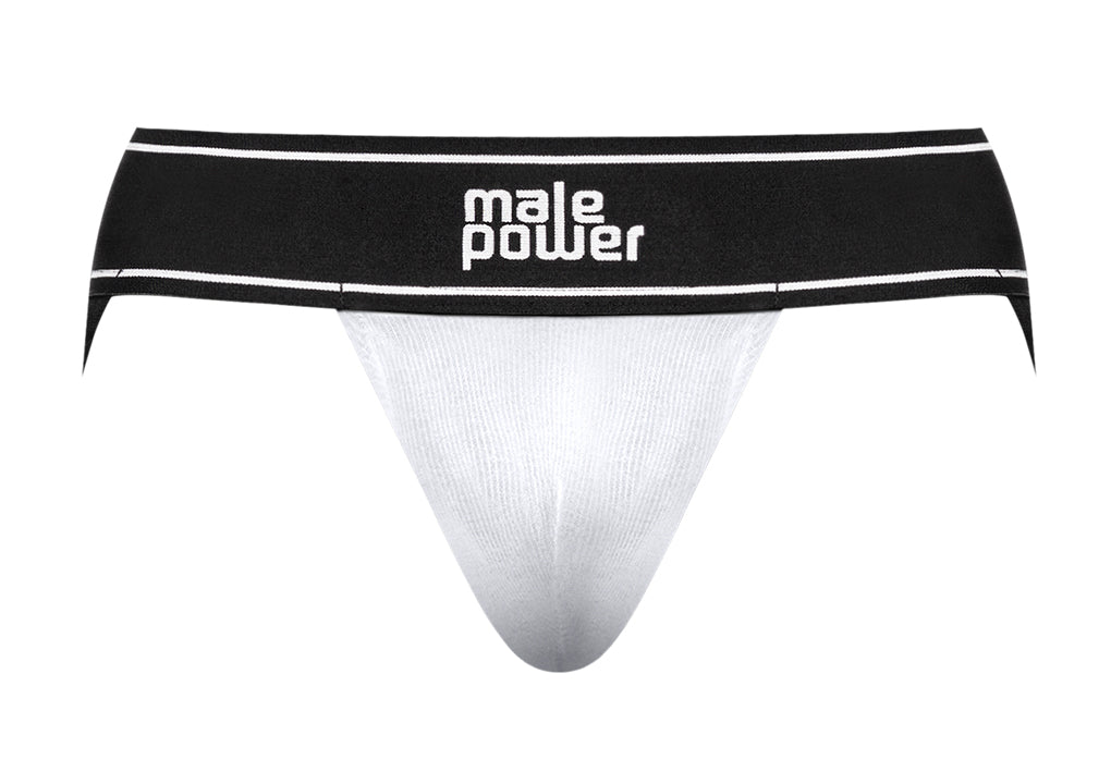 Male Power Modal Rib Jock White