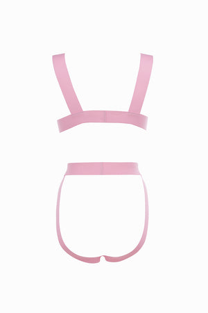 Allure Kitten Just a Crush Teddy Strappy Open Cup Pink One Size