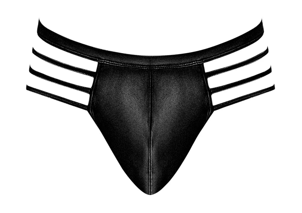 Male Power Cage Matte Cage Thong Black
