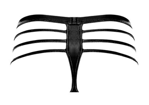 Male Power Cage Matte Cage Thong Black