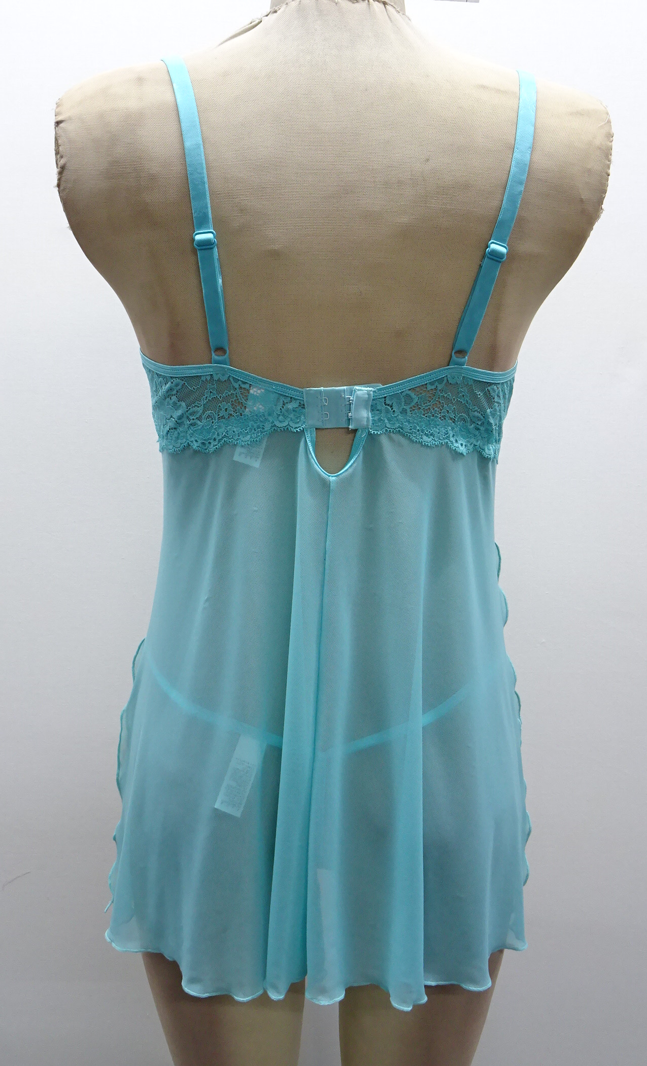 Escante Malibu Underwire Cup Babydoll with Matching G-String Blue