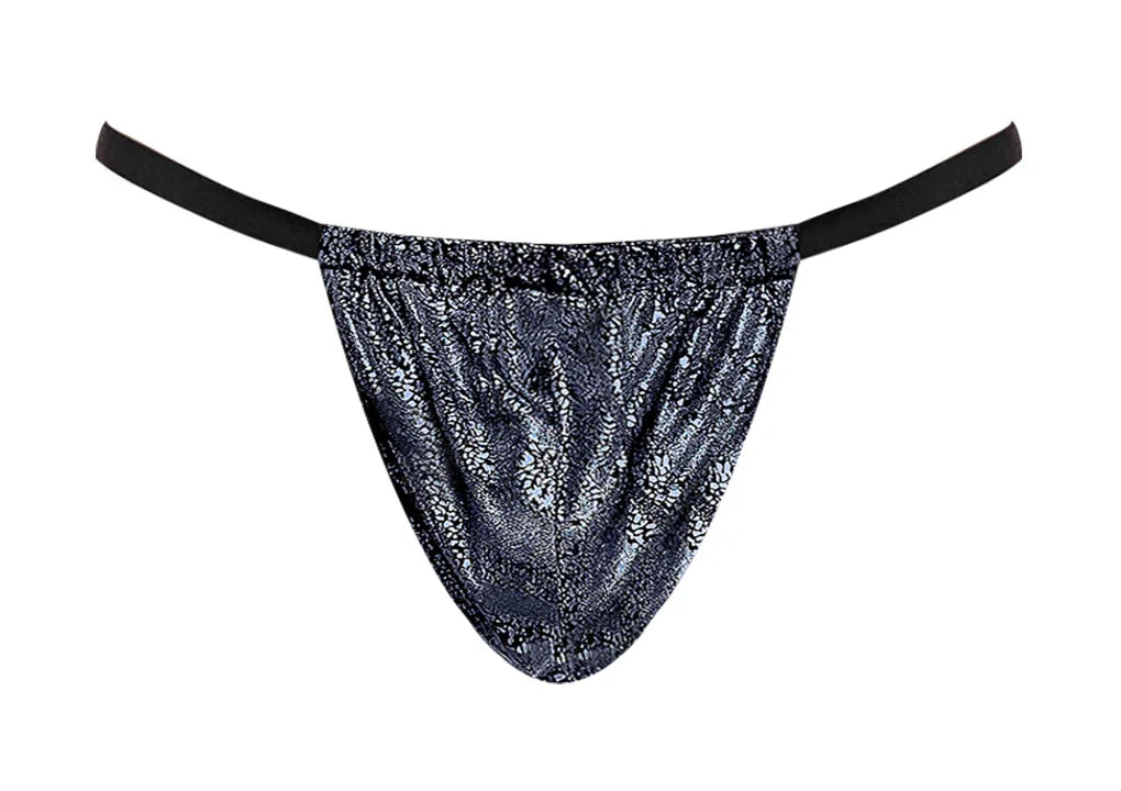 Male Power Blue Streak Posing Strap Blue One Size