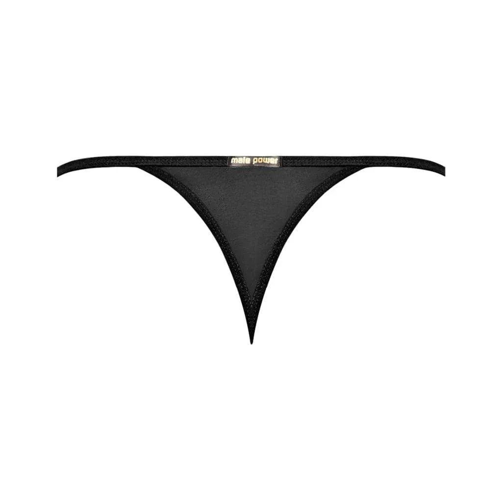 Male Power Landing Strip Micro Thong Black - Romantic Blessings