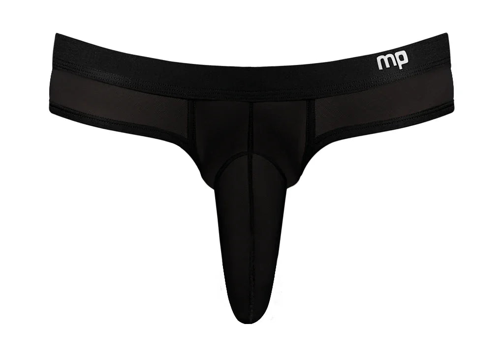 Male Power Hose Thong Black