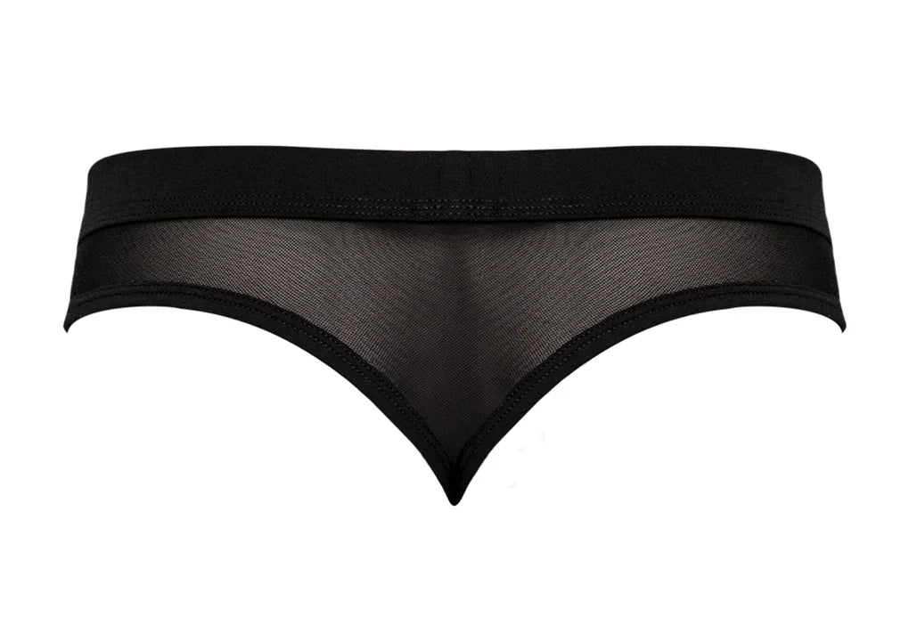 Male Power Hose Thong Black