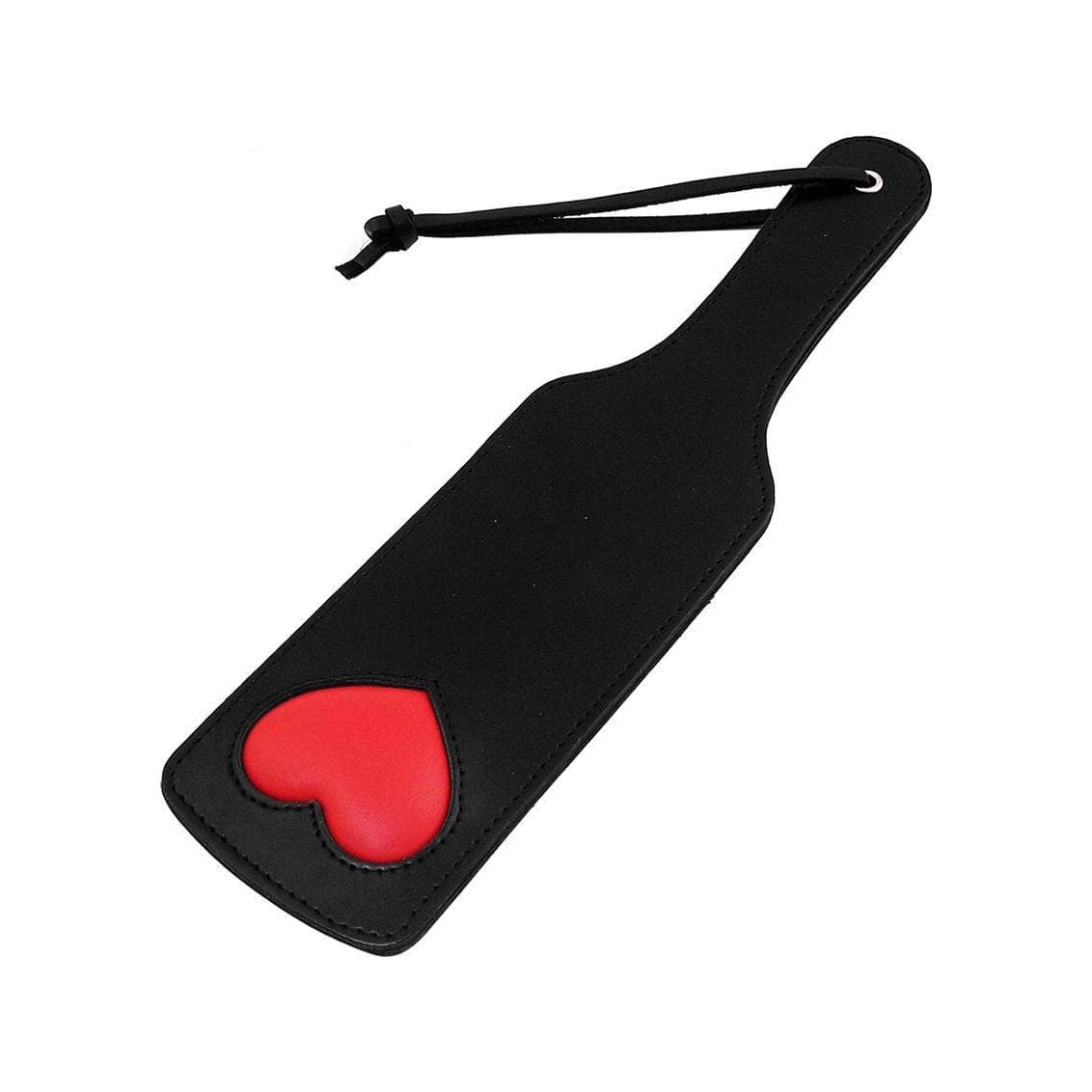 Rouge Leather Paddle with Heart Black - Romantic Blessings