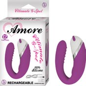 Amore Ultimate G Spot Silicone USB Rechargeable 12 Function Vibrator Purple