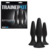 Renegade Sliders Multi Size Tapered Butt Plug Anal Trainer Kit Black