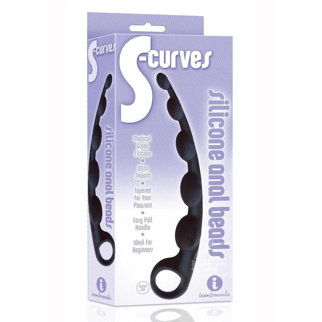 The 9'S S-Curves Silicone Anal Beads P-Zone Advanced Thick Prostate Massager - Romantic Blessings