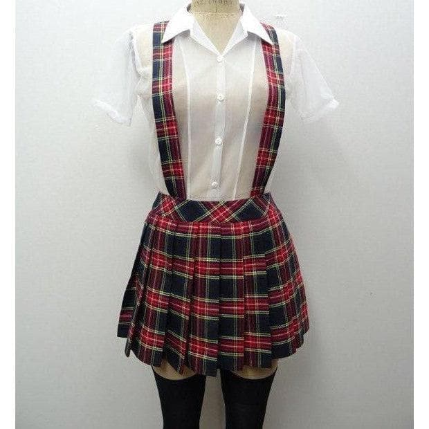 Escante Suspender School Girl Red Plaid - Romantic Blessings