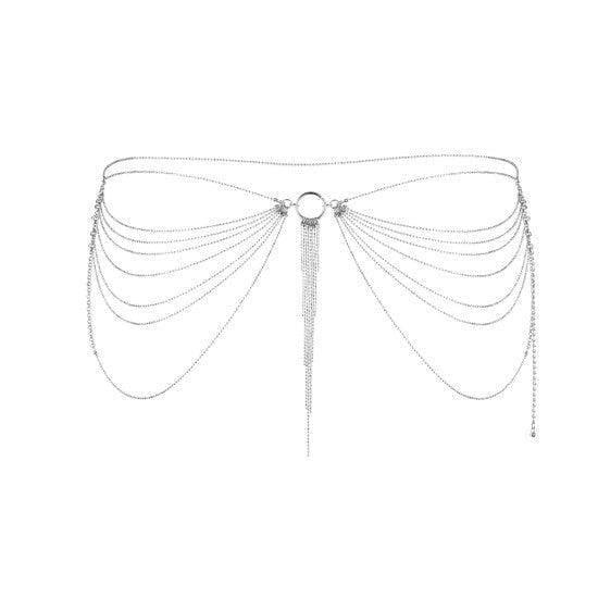 Bijoux Indiscrets Magnifique Collection Chain Waist Jewelry - Silver - Romantic Blessings