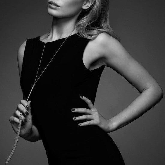 Bijoux Indiscrets Magnifique Collection Chain Necklace Whip - Silver - Romantic Blessings