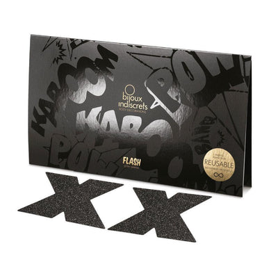 Bijoux Indiscrets Flash Pastie - Cross Black - Romantic Blessings