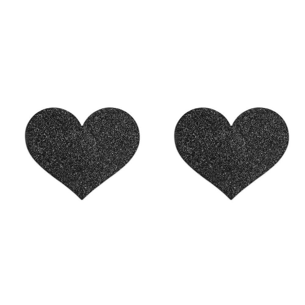 Bijoux Indiscrets Flash Pastie - Heart Black - Romantic Blessings