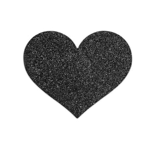Bijoux Indiscrets Flash Pastie - Heart Black - Romantic Blessings
