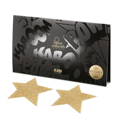 Bijoux Indiscrets Flash Pastie - Star Gold - Romantic Blessings
