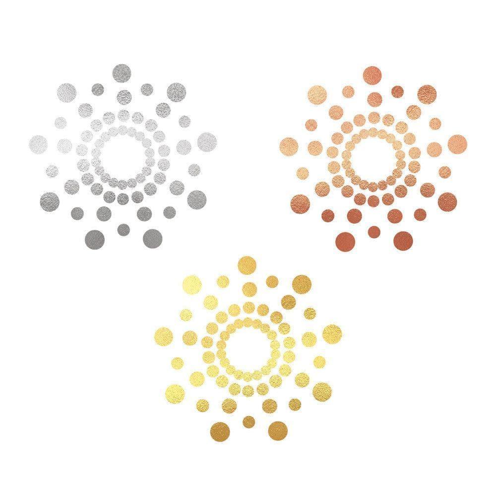 Bijoux Indiscrets Mimi Body Tattoos 6 pk. - Metallic - Romantic Blessings