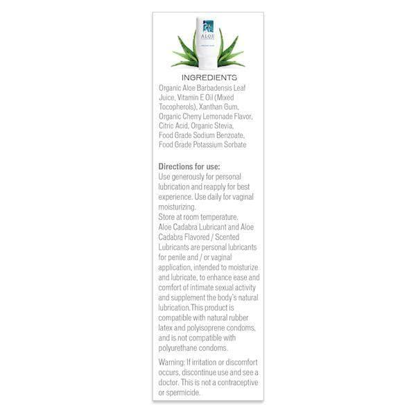 Aloe Cadabra Organic 2-in-1 Personal Lubricant & Vaginal Moisturizer Cherry Lemonade 2.5 oz - Romantic Blessings