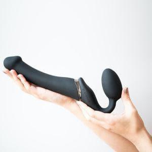 Strap-On-Me Remote Control Vibrating Bendable Strap-On Medium - Romantic Blessings