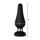 Forto F-21 Tear Drop Flat Base Butt Plug Black - Romantic Blessings