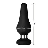 Forto F-21 Tear Drop Flat Base Butt Plug Black - Romantic Blessings