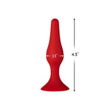 Forto F-11 Lungo Butt Plug with Suction Cup Base Red - Romantic Blessings