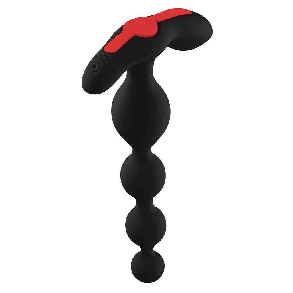 Forto 20 Mode Vibrating Anal Beads Black - Romantic Blessings