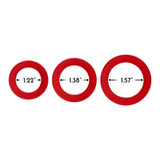 Forto F-61 3 Piece 100% Silicone Penis Ring Set - Romantic Blessings