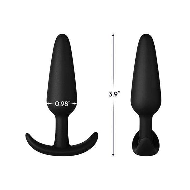 Forto F-31 100% Silicone Butt Plug with Flared Base Black - Romantic Blessings