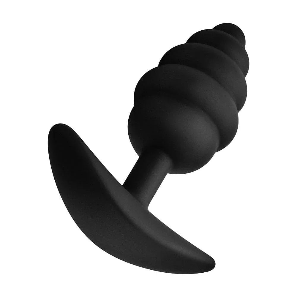Forto F-83 Honey Dipper Plug 100% Silicone Spiral Ribbed Butt Plug - Romantic Blessings