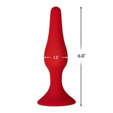 Forto F-11 Lungo Butt Plug with Suction Cup Base Red - Romantic Blessings