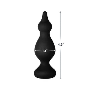 Forto F-30 Pointer Pointed Tip Butt Plug with Flat Base Black - Romantic Blessings