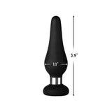Forto F-21 Tear Drop Flat Base Butt Plug Black - Romantic Blessings