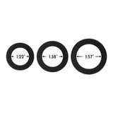 Forto F-61 3 Piece 100% Silicone Penis Ring Set - Romantic Blessings