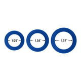 Forto F-61 3 Piece 100% Silicone Penis Ring Set - Romantic Blessings