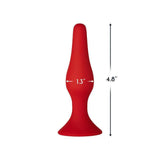 Forto F-11 Lungo Butt Plug with Suction Cup Base Red - Romantic Blessings
