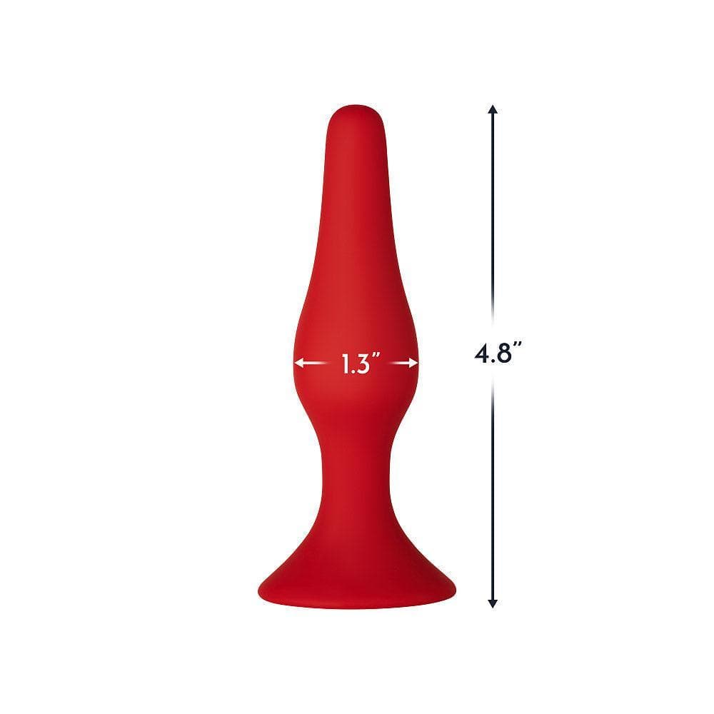 Forto F-11 Lungo Butt Plug with Suction Cup Base Red - Romantic Blessings
