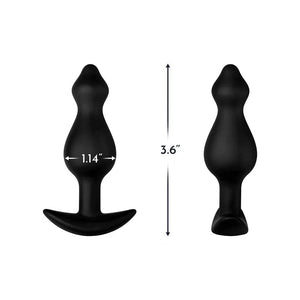 Forto F-78 Pointee 100% Silicone Multi Size Cones Pointed Tip Butt Plug Black - Romantic Blessings