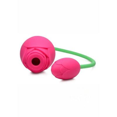 Inmi Bloomgasm Rose Duet 15x Silicone Rechargeable Vibrating & Sucking Clit Stimulator - Romantic Blessings