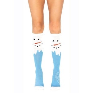Leg Avenue Snow Man Knee High Socks OS Multicolor - Romantic Blessings
