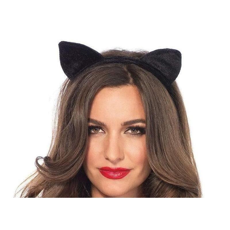 Leg Avenue Velvet Black Cat Ears One Size Black - Romantic Blessings
