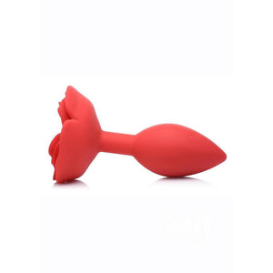 Booty Bloom Silicone Rose Anal Plug - Red - Romantic Blessings
