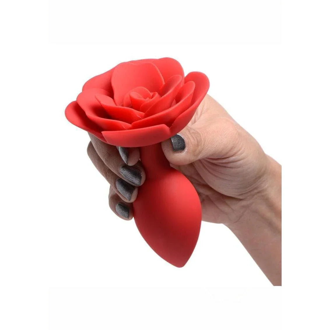 Booty Bloom Silicone Rose Anal Plug - Red - Romantic Blessings