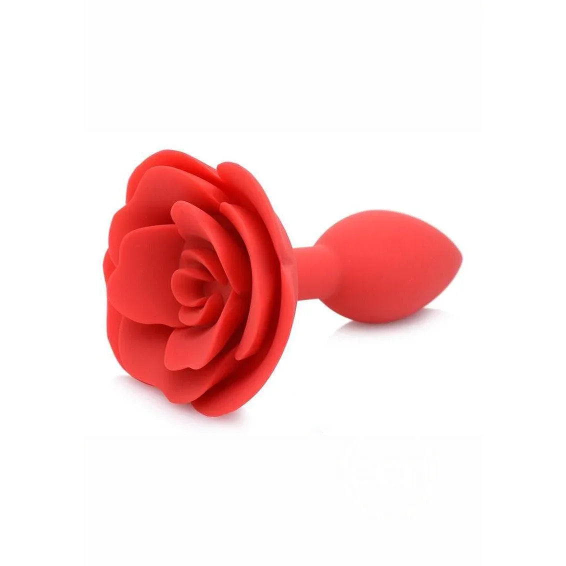 Booty Bloom Silicone Rose Anal Plug - Red - Romantic Blessings