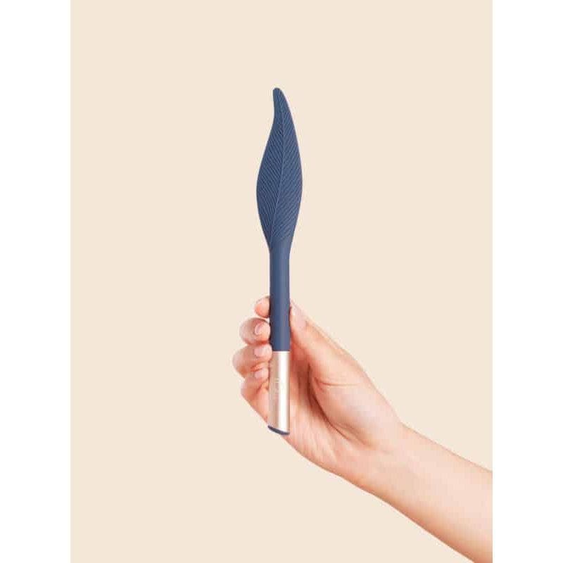 Deia The Feather 10 Function Vibrating Silicone Tickler Blue - Romantic Blessings